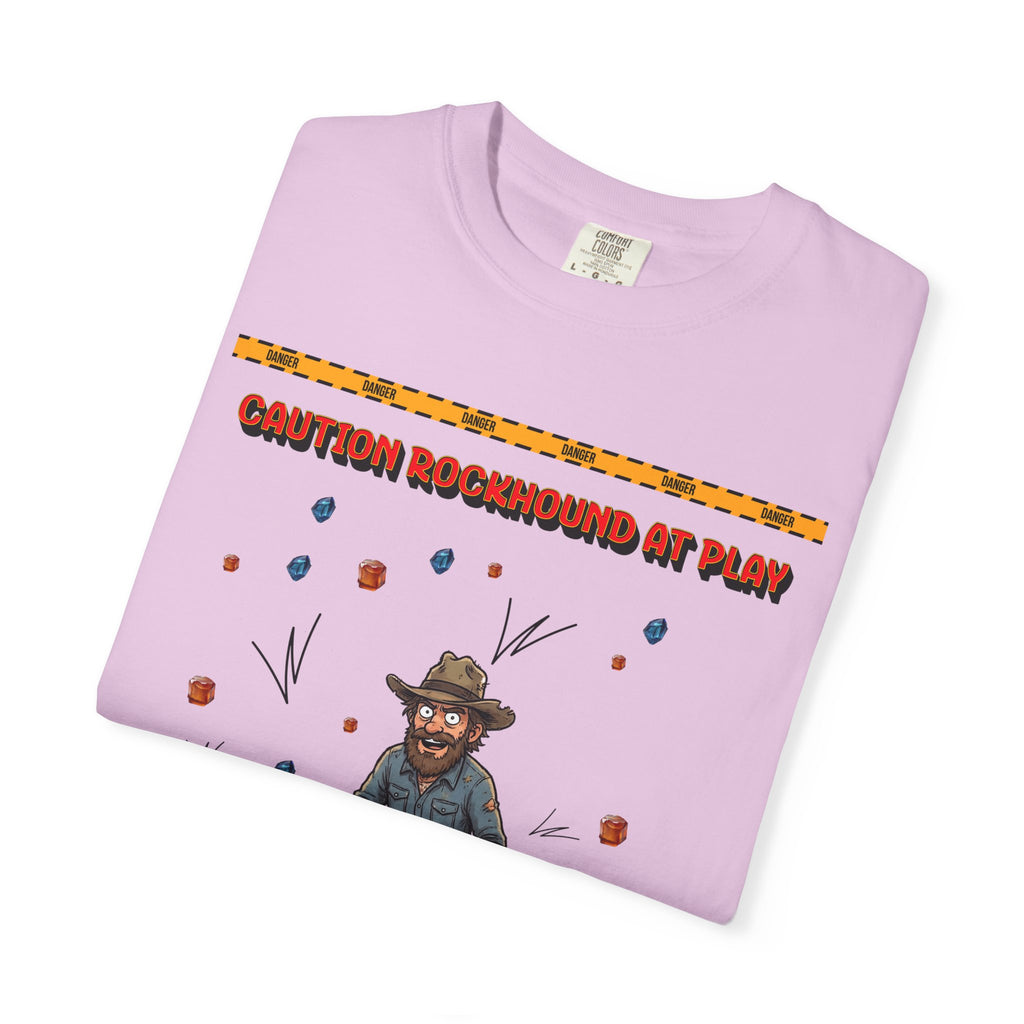 Rockhound Rocks Flying T-shirt | Mining Humor, Rock Collecting Tee, Geology, Front and Back Printed