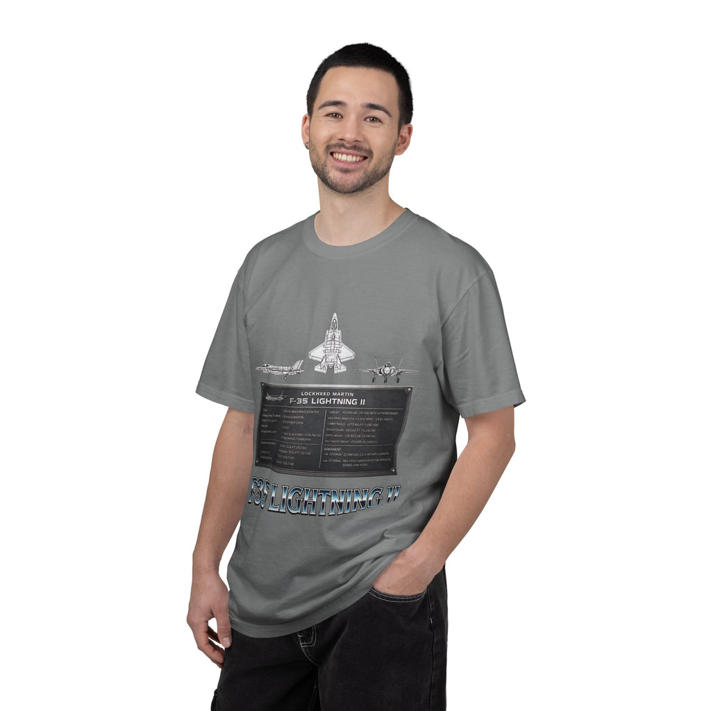 F-35 Lightning II Jet Schematic T-shirt | Military Aircraft Diagram