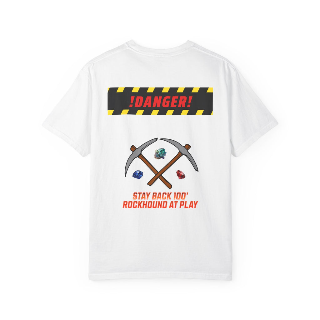 Rockhound Rocks Flying T-shirt | Mining Humor, Rock Collecting Tee, Geology, Front and Back Printed