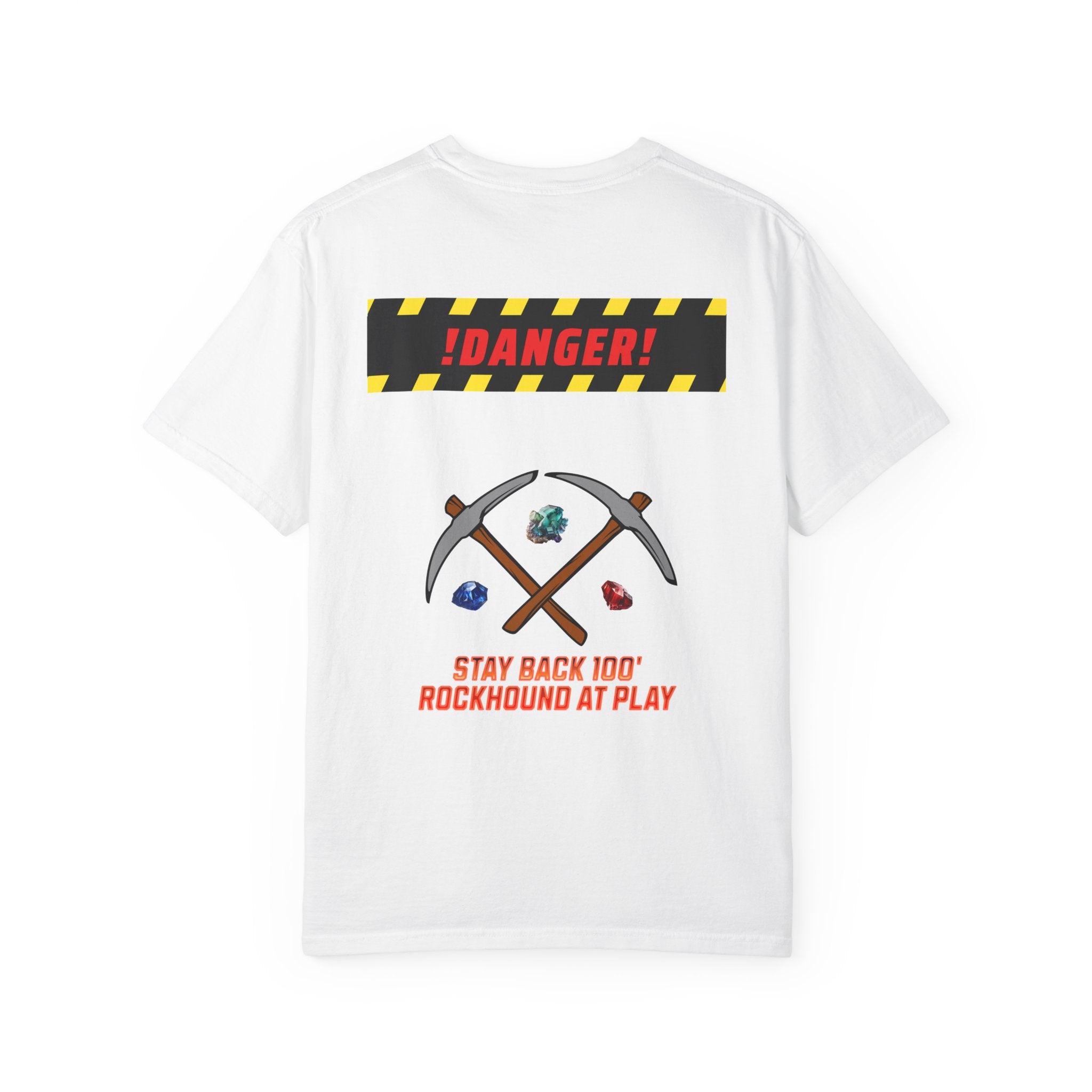 Rockhound Rocks Flying T-shirt | Mining Humor, Rock Collecting Tee, Geology, Front and Back Printed