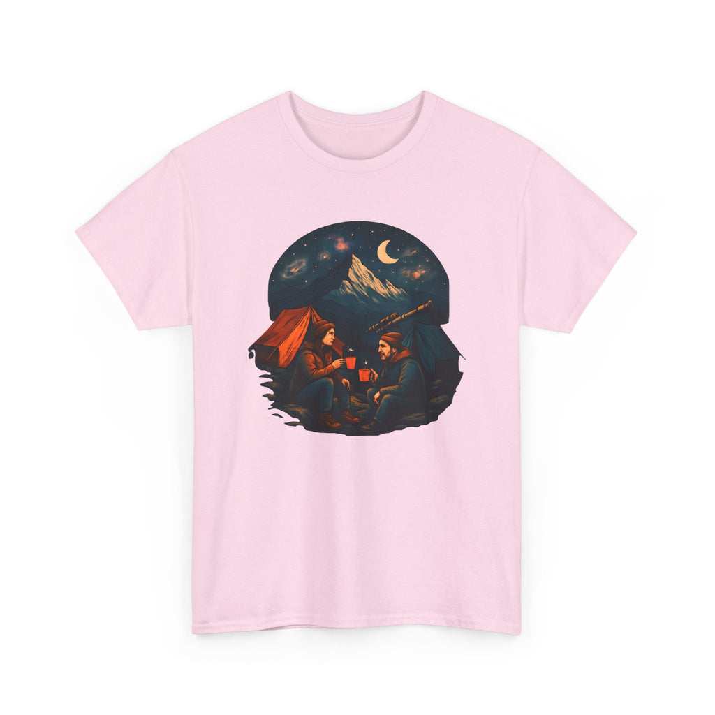 Camping Stars Coffee Telescopes T-Shirt | Camping Night Sky Tee