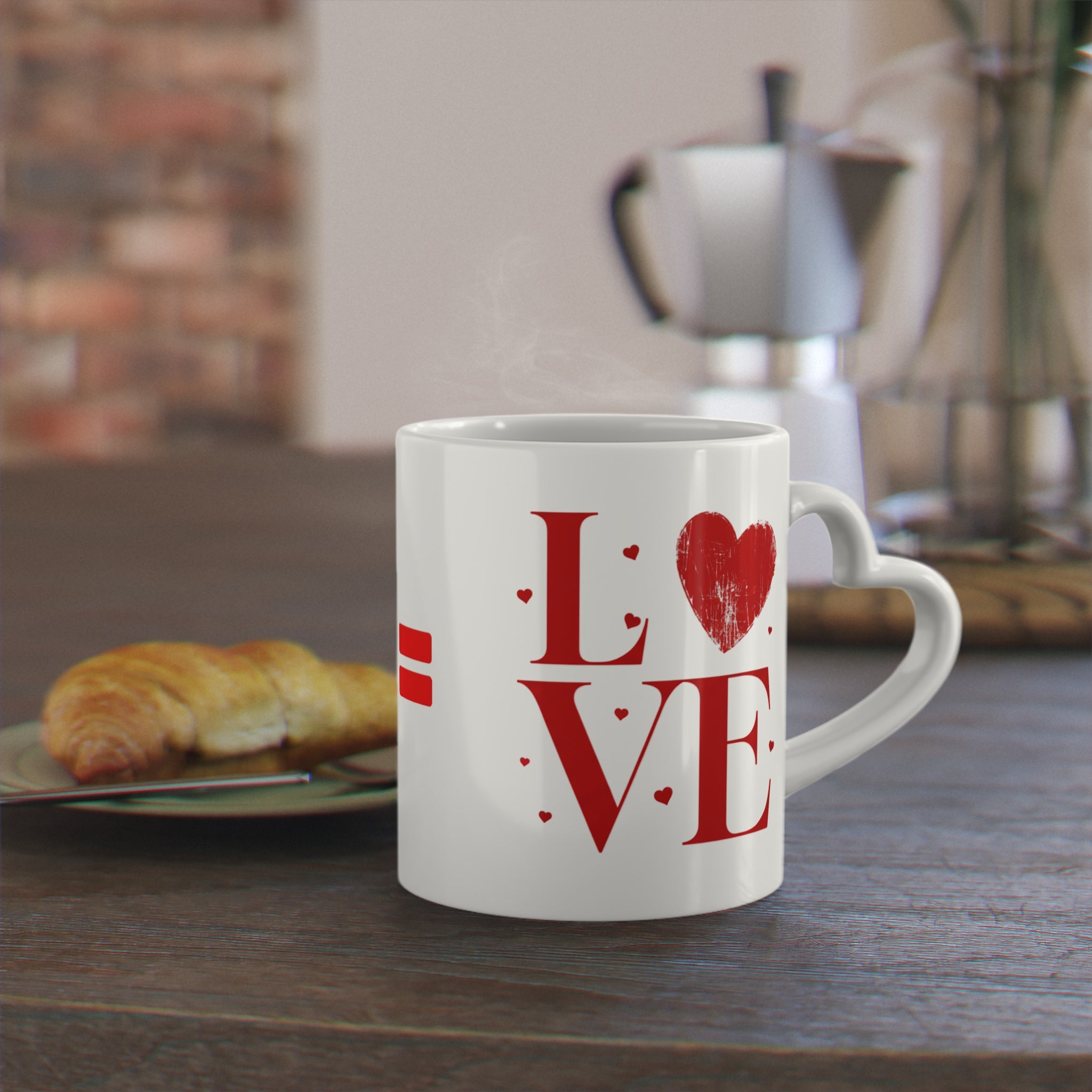 Heart-Shaped Mug — "Coffee Is Your Valentine" (A Cup of Jo)
