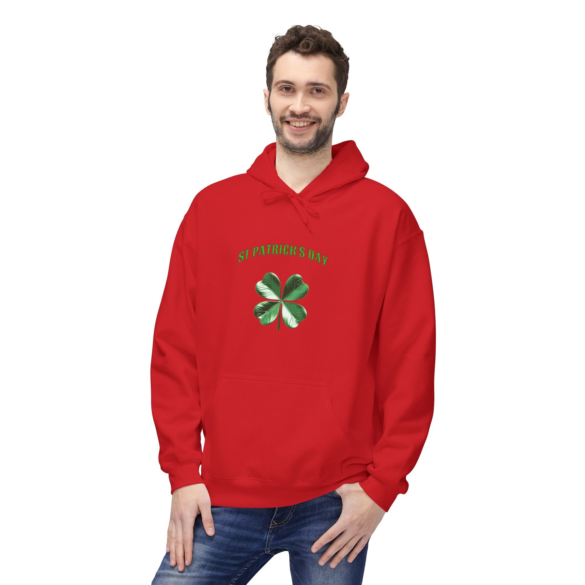 Irish Pride Four Leaf Clover Hoodie | St. Patrick's Day Shamrock Design