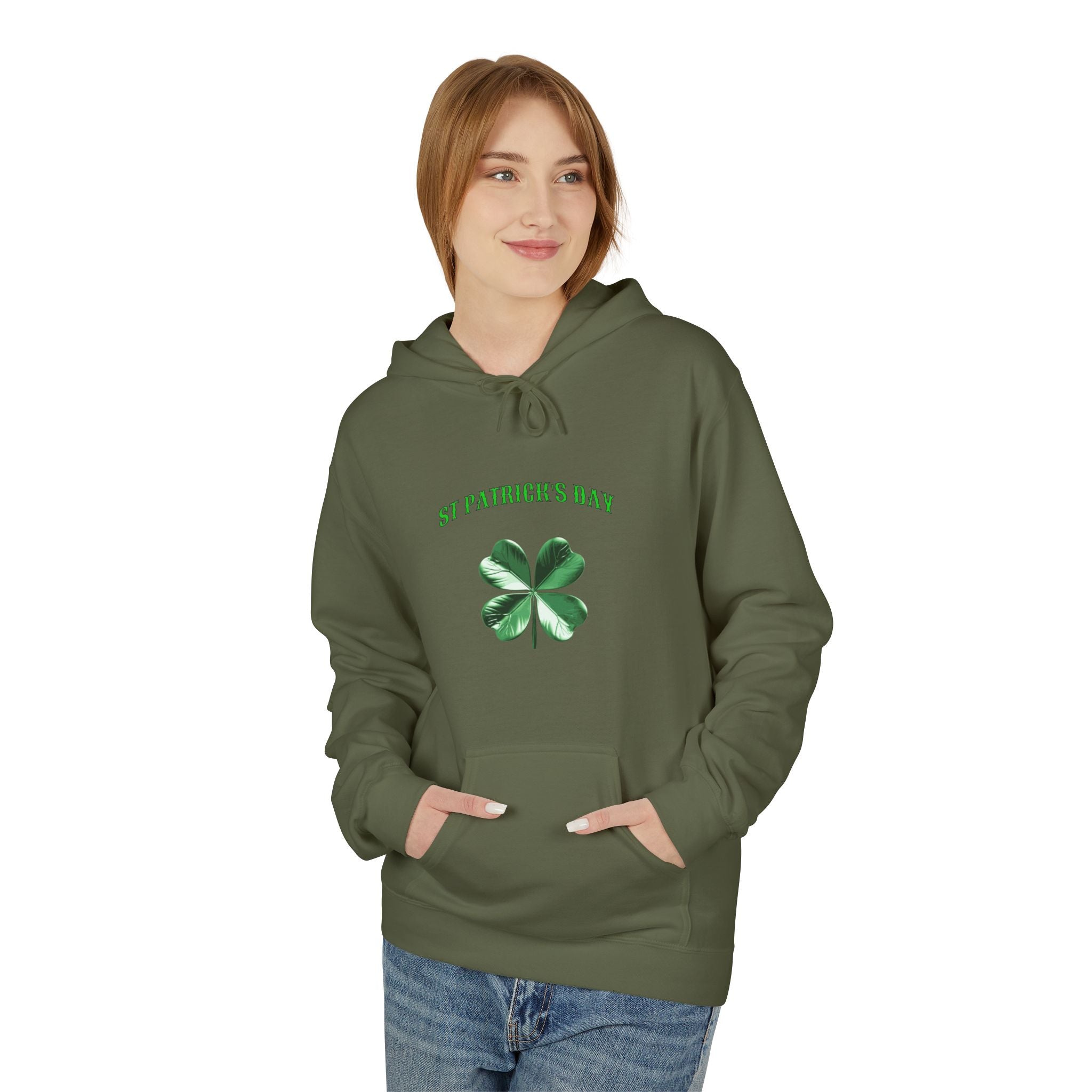 Irish Pride Four Leaf Clover Hoodie | St. Patrick's Day Shamrock Design