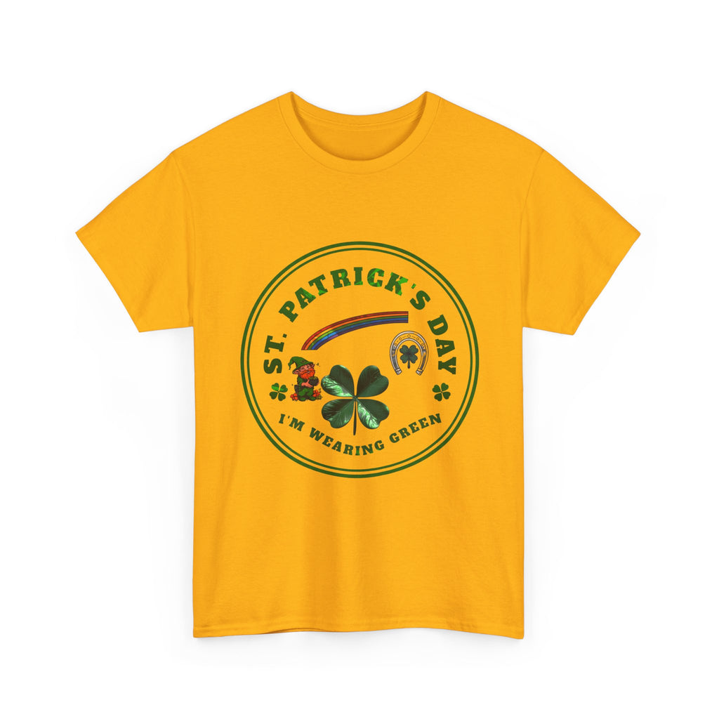 St. Patricks Day T-Shirt  Im Wearing Green Shamrock Rainbow Tee