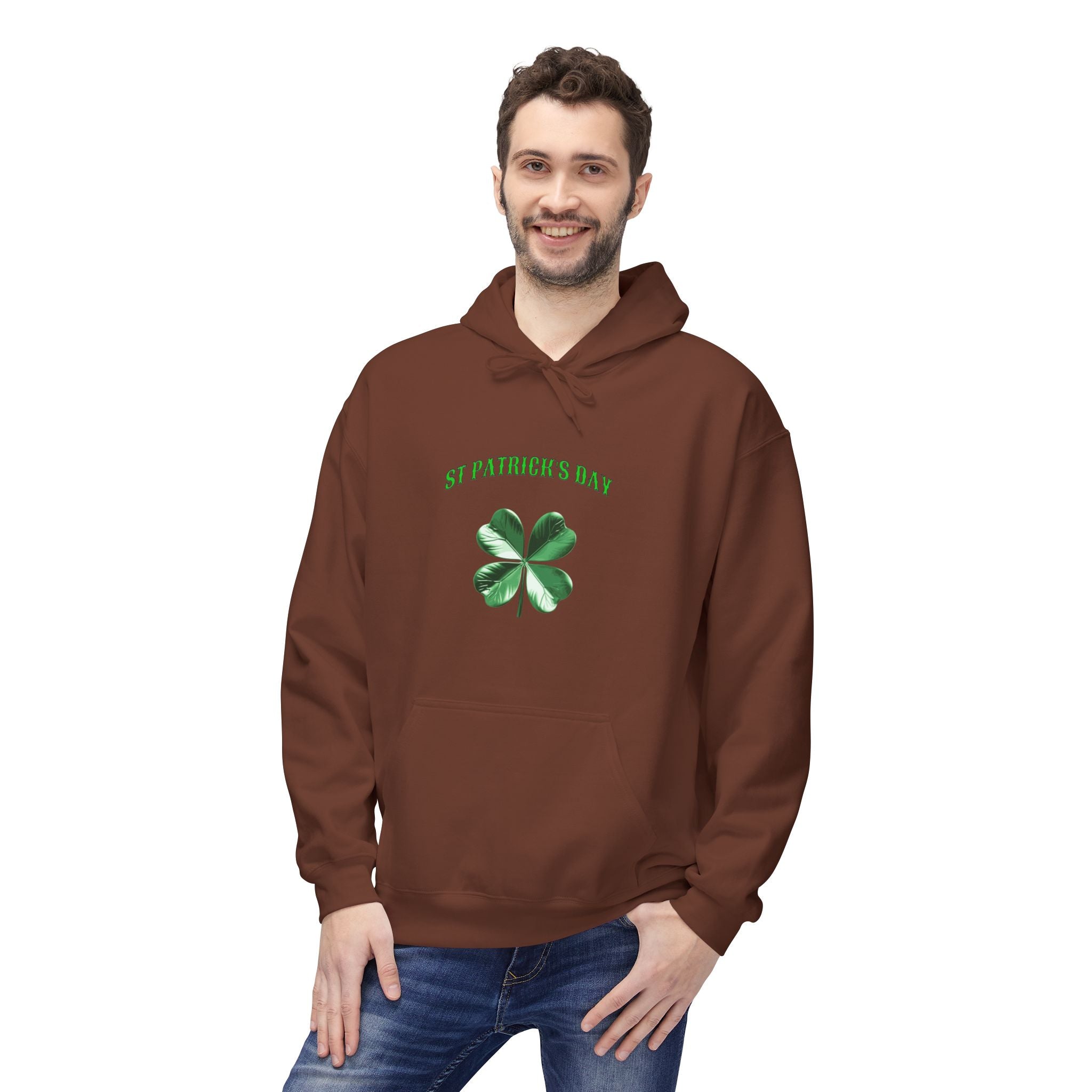 Irish Pride Four Leaf Clover Hoodie | St. Patrick's Day Shamrock Design