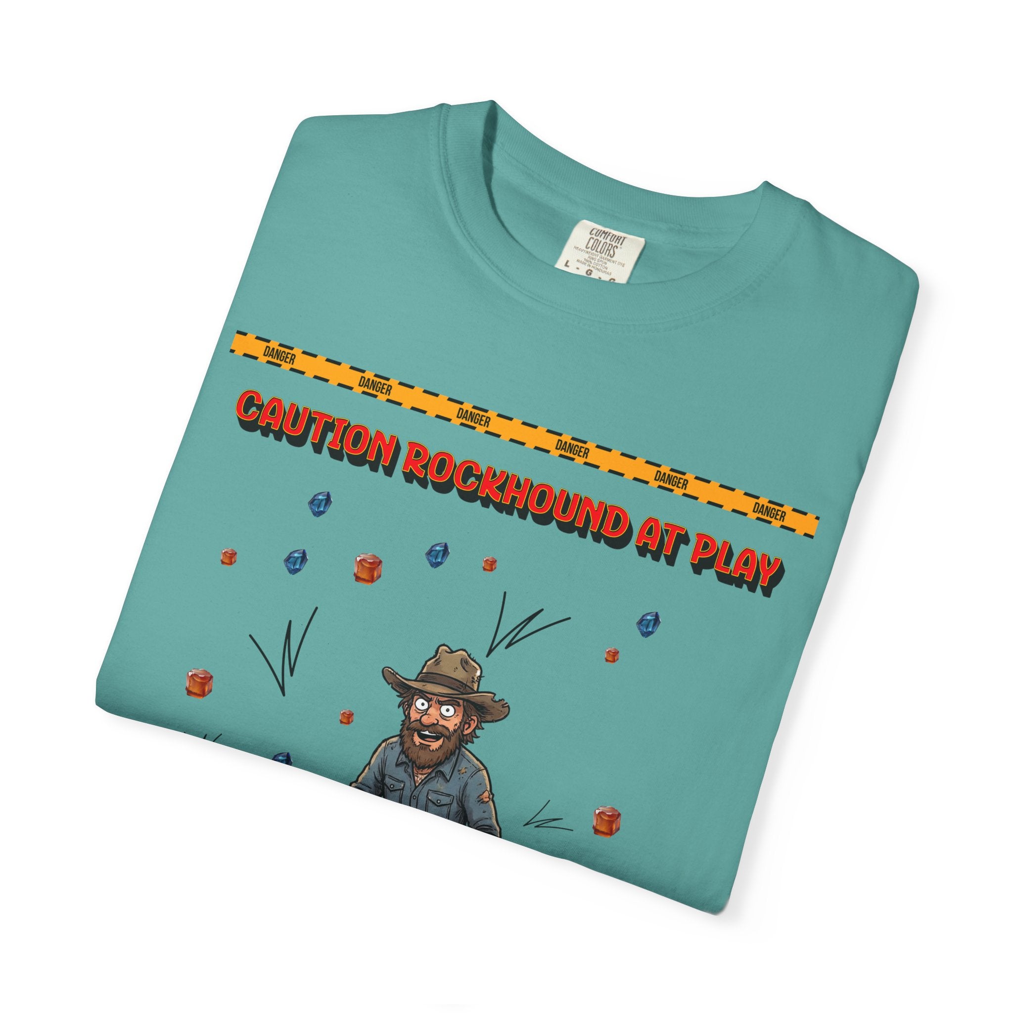 Rockhound Rocks Flying T-shirt | Mining Humor, Rock Collecting Tee, Geology, Front and Back Printed