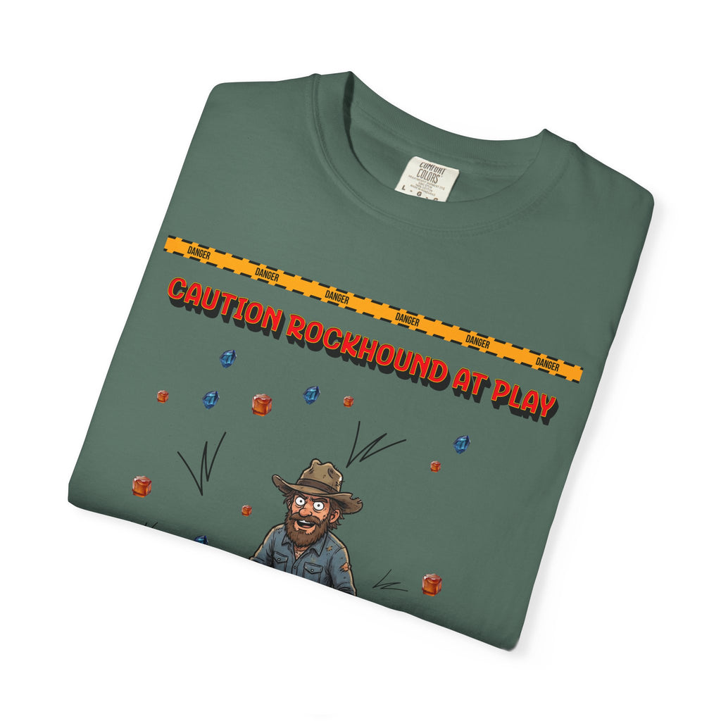 Rockhound Rocks Flying T-shirt | Mining Humor, Rock Collecting Tee, Geology, Front and Back Printed