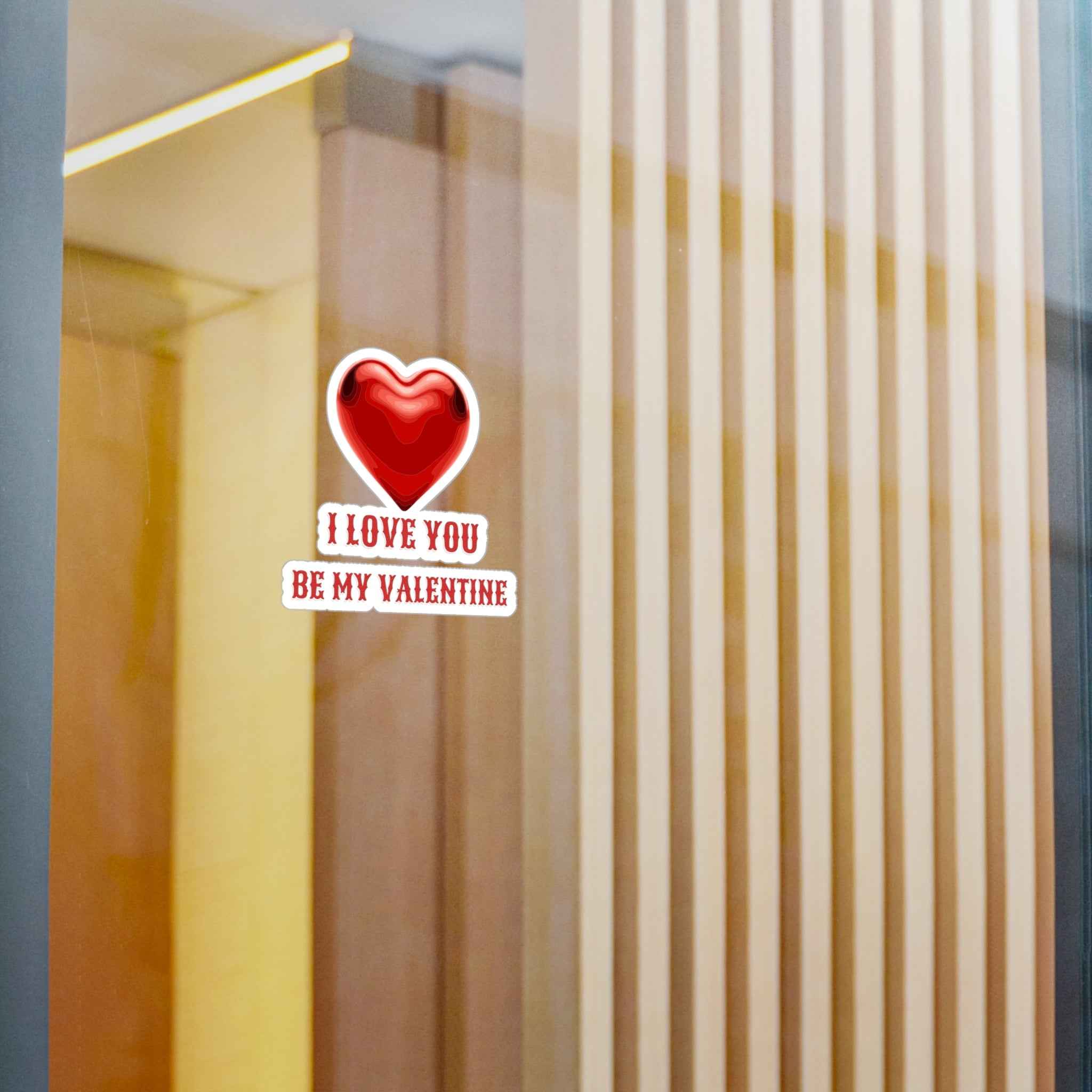 Valentine Kiss-Cut Vinyl Decal — Love Sticker for Valentine’s Day