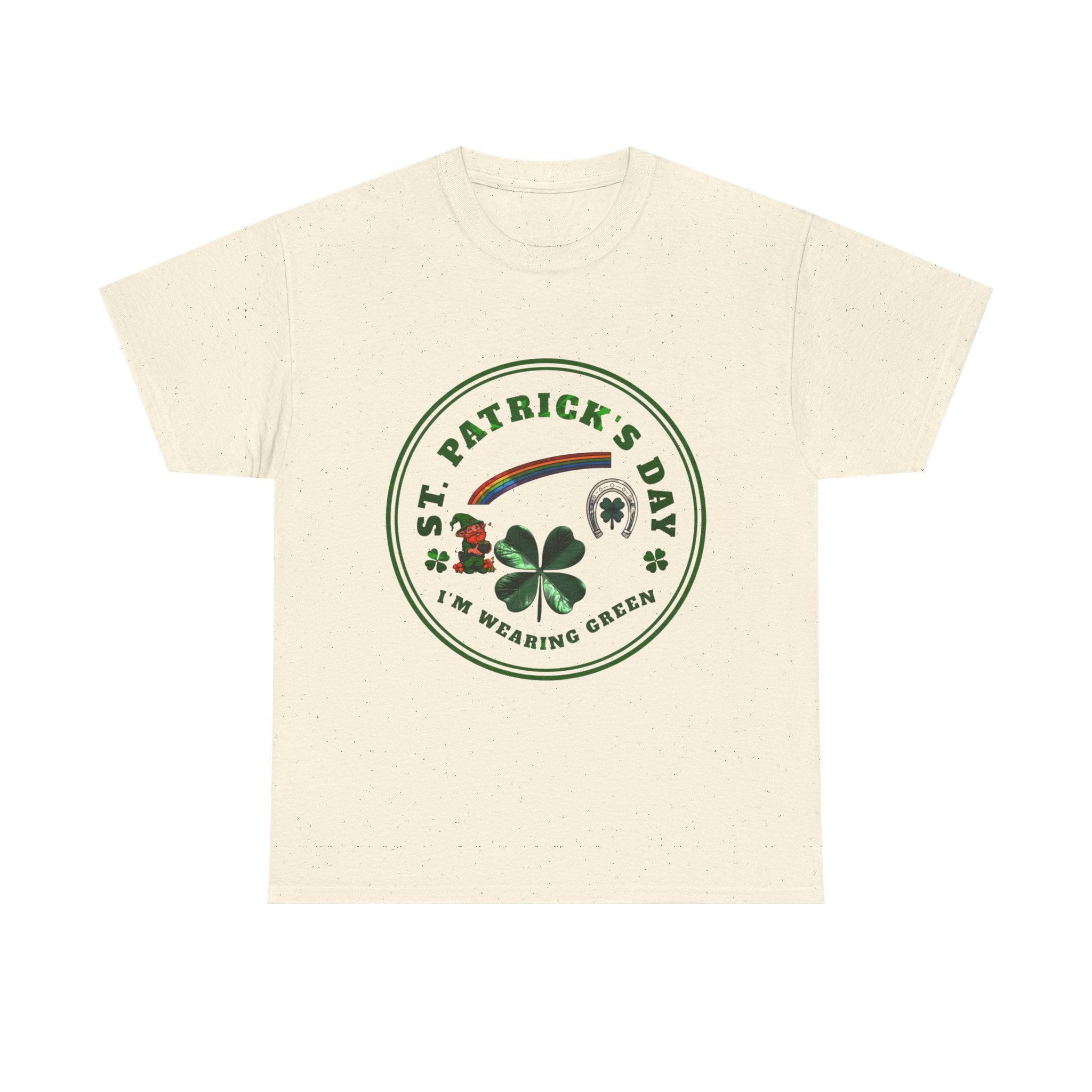 St. Patricks Day T-Shirt  Im Wearing Green Shamrock Rainbow Tee
