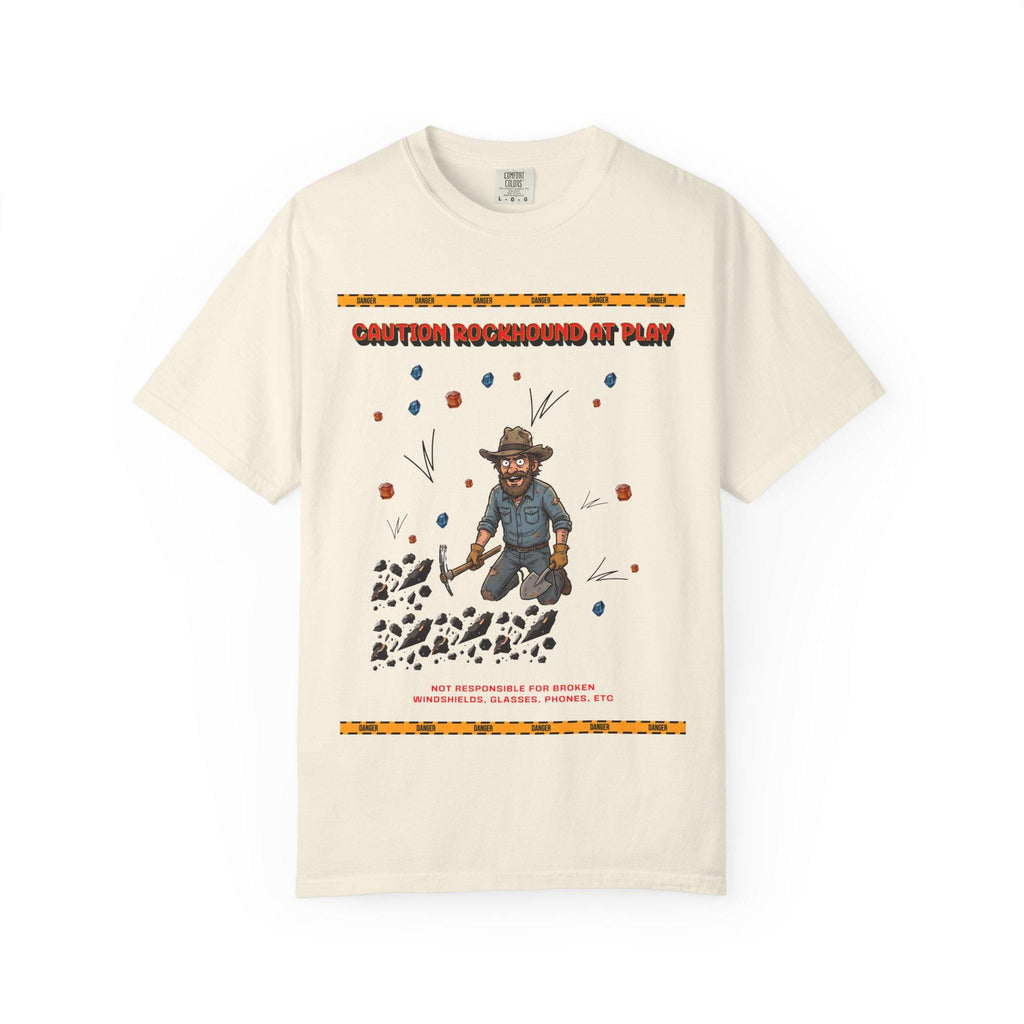 Rockhound Rocks Flying T-shirt | Mining Humor, Rock Collecting Tee, Geology Front and Back Printed