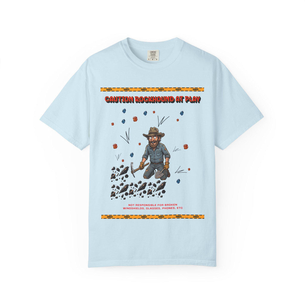 Rockhound Rocks Flying T-shirt | Mining Humor, Rock Collecting Tee, Geology Front and Back Printed
