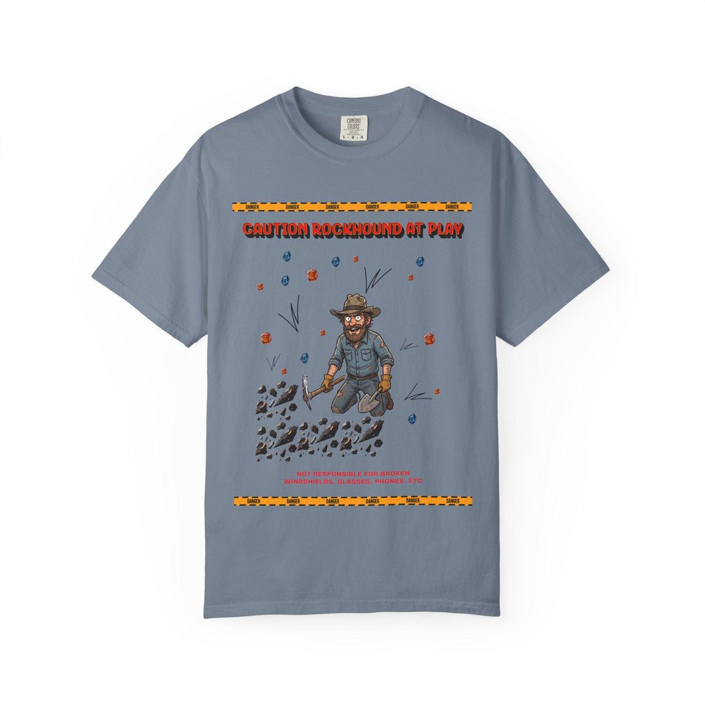 Rockhound Rocks Flying T-shirt | Mining Humor, Rock Collecting Tee, Geology Front and Back Printed