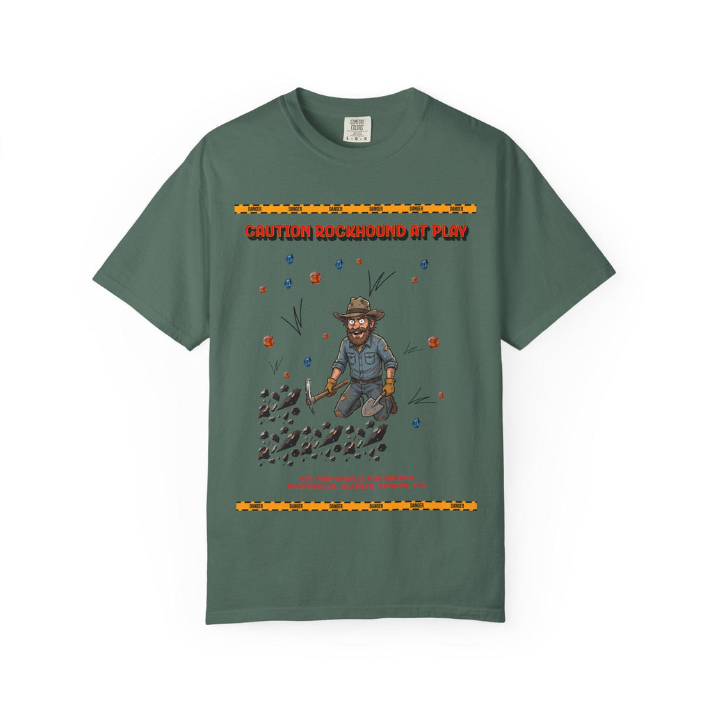 Rockhound Rocks Flying T-shirt | Mining Humor, Rock Collecting Tee, Geology Front and Back Printed